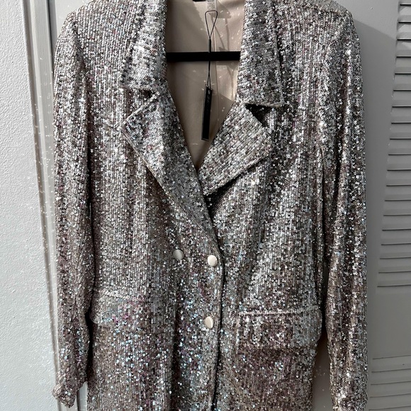Cable & Gauge Jackets & Coats Gold Elegant Sequin Blazer Poshmark